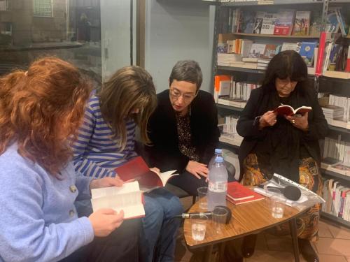Maria presso la libreria Stendhal di Roma